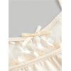 imageSOLY HUX Womens Y2K Coquette Aesthetic Crop Tops Summer Kawaii Clothes Cute Lace Bow Cold Shoulder Graphic TeesApricot Graphic
