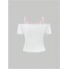 imageSOLY HUX Womens Y2K Coquette Aesthetic Crop Tops Summer Kawaii Clothes Cute Lace Bow Cold Shoulder Graphic TeesWhite Graphic