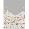 imageSOLY HUX Womens Y2k Floral Print Camisole Fairy Cute Lace Trim Cami Top Coquette Summer Vest TopsApricot Floral