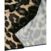 imageSOLY HUX Womens Y2k Lace Leopard Print Tee Crop Tops Deep V Neck Tie Front Short Sleeve T ShirtBrown