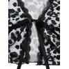 imageSOLY HUX Womens Y2k Lace Leopard Print Tee Crop Tops Deep V Neck Tie Front Short Sleeve T ShirtGrey Leopard