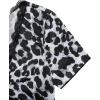 imageSOLY HUX Womens Y2k Lace Leopard Print Tee Crop Tops Deep V Neck Tie Front Short Sleeve T ShirtGrey Leopard