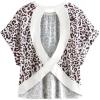 imageSOLY HUX 2024 Open Back Tops for Women Criss Cross Cut Out Tee Backless Casual Short Sleeve Round Neck T ShirtMulticoloured Leopard
