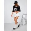 imageSOLY HUX Jersey Shirts for Women Y2k Crop Tops Streetwear Sportswear Short Sleeve TShirt Cute Football Jersey TopBlack 23