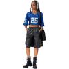 imageSOLY HUX Jersey Shirts for Women Y2k Crop Tops Streetwear Sportswear Short Sleeve TShirt Cute Football Jersey TopBlue Graphic