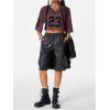imageSOLY HUX Jersey Shirts for Women Y2k Crop Tops Streetwear Sportswear Short Sleeve TShirt Cute Football Jersey TopBrown Letter