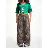 imageSOLY HUX Jersey Shirts for Women Y2k Crop Tops Streetwear Sportswear Short Sleeve TShirt Cute Football Jersey TopGreen 9