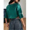 imageSOLY HUX Jersey Shirts for Women Y2k Crop Tops Streetwear Sportswear Short Sleeve TShirt Cute Football Jersey TopGreen Eagle
