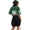 imageSOLY HUX Jersey Shirts for Women Y2k Crop Tops Streetwear Sportswear Short Sleeve TShirt Cute Football Jersey TopGreen Letter