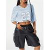 imageSOLY HUX Jersey Shirts for Women Y2k Crop Tops Streetwear Sportswear Short Sleeve TShirt Cute Football Jersey TopLight Blue 23