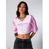 imageSOLY HUX Jersey Shirts for Women Y2k Crop Tops Streetwear Sportswear Short Sleeve TShirt Cute Football Jersey TopLight Pink