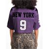 imageSOLY HUX Jersey Shirts for Women Y2k Crop Tops Streetwear Sportswear Short Sleeve TShirt Cute Football Jersey TopPurple 9