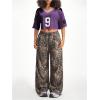 imageSOLY HUX Jersey Shirts for Women Y2k Crop Tops Streetwear Sportswear Short Sleeve TShirt Cute Football Jersey TopPurple 9