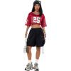 imageSOLY HUX Jersey Shirts for Women Y2k Crop Tops Streetwear Sportswear Short Sleeve TShirt Cute Football Jersey TopRed Letter