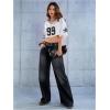 imageSOLY HUX Jersey Shirts for Women Y2k Crop Tops Streetwear Sportswear Short Sleeve TShirt Cute Football Jersey TopWhite 99