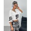 imageSOLY HUX Jersey Shirts for Women Y2k Crop Tops Streetwear Sportswear Short Sleeve TShirt Cute Football Jersey TopWhite Letter