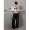 imageSOLY HUX Jersey Shirts for Women Y2k Crop Tops Streetwear Sportswear Short Sleeve TShirt Cute Football Jersey TopWhite Printed