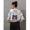 imageSOLY HUX Jersey Shirts for Women Y2k Crop Tops Streetwear Sportswear Short Sleeve TShirt Cute Football Jersey TopWhite Printed