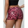 imageSOLY HUX Womens Cheetah Print Micro Shorts Leopard Y2k Mini Rave OutfitsBurgundy Cheetah