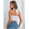 imageSOLY HUX Womens Halter Draped Front Tank Top Sexy Backless Going Out Crop Vest TopsPlain White