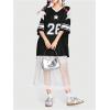 imageSOLY HUX Womens Jersey Shirts Y2K Graphic Tees Streetwear Cute Football Jerseys Oversized TShirt TopsBlack Graphic
