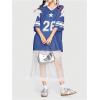 imageSOLY HUX Womens Jersey Shirts Y2K Graphic Tees Streetwear Cute Football Jerseys Oversized TShirt TopsDark Blue