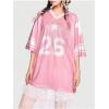 imageSOLY HUX Womens Jersey Shirts Y2K Graphic Tees Streetwear Cute Football Jerseys Oversized TShirt TopsPink Graphic