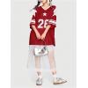 imageSOLY HUX Womens Jersey Shirts Y2K Graphic Tees Streetwear Cute Football Jerseys Oversized TShirt TopsRed Graphic