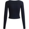 imageSOLY HUX Womens Long Sleeve Y2K Crop Tops Fitted Graphic Tees Star Number Print Going Out T Shirts Striped ShirtDark Blue Letter