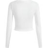 imageSOLY HUX Womens Long Sleeve Y2K Crop Tops Fitted Graphic Tees Star Number Print Going Out T Shirts Striped ShirtWhite Letter