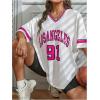 imageSOLY HUX Womens Oversized Jersey Shirts V Neck Graphic Tees Summer Baggy Blokecore TShirt TopsWhite Pink Multi