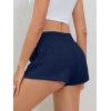 imageSOLY HUX Womens Sweat Shorts Casual Summer Elastic High Waist Running Lounge Shorts with PocketsDark Blue