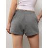 imageSOLY HUX Womens Sweat Shorts Casual Summer Elastic High Waist Running Lounge Shorts with PocketsDark Grey