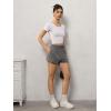 imageSOLY HUX Womens Sweat Shorts Casual Summer Elastic High Waist Running Lounge Shorts with PocketsDark Grey