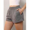 imageSOLY HUX Womens Sweat Shorts Casual Summer Elastic High Waist Running Lounge Shorts with PocketsDark Grey