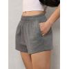 imageSOLY HUX Womens Sweat Shorts Casual Summer Elastic High Waist Running Lounge Shorts with PocketsDark Grey