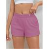 imageSOLY HUX Womens Sweat Shorts Casual Summer Elastic High Waist Running Lounge Shorts with PocketsDusty Pink