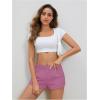 imageSOLY HUX Womens Sweat Shorts Casual Summer Elastic High Waist Running Lounge Shorts with PocketsDusty Pink
