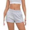 imageSOLY HUX Womens Sweat Shorts Casual Summer Elastic High Waist Running Lounge Shorts with PocketsLight Grey
