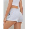 imageSOLY HUX Womens Sweat Shorts Casual Summer Elastic High Waist Running Lounge Shorts with PocketsLight Grey