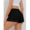 imageSOLY HUX Womens Sweat Shorts Casual Summer Elastic High Waist Running Lounge Shorts with PocketsPure Black