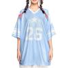 imageSOLY HUX Womens Jersey Shirts Y2K Graphic Tees Streetwear Cute Football Jerseys Oversized TShirt TopsLight Blue