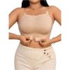 imageSOLY HUX Womens Plus Size Strapless Seamless Bra Wireless Bandeau Bralette with Transparent StrapsSolid Apricot