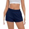 imageSOLY HUX Womens Sweat Shorts Casual Summer Elastic High Waist Running Lounge Shorts with PocketsDark Blue
