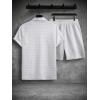 imageSOLY HUX Mens 2 Piece Shorts Sets Casual Beach Outfits Short Sleeve Button Down Hawaiian Shirt SetsPlain White