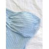 imageSOLY HUX Womens Tube Top Twist Split Hem Strapless Sleeveless Asymmetrical Going Out Crop TopsPure Blue