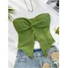 imageSOLY HUX Womens Tube Top Twist Split Hem Strapless Sleeveless Asymmetrical Going Out Crop TopsPure Green