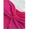 imageSOLY HUX Womens Tube Top Twist Split Hem Strapless Sleeveless Asymmetrical Going Out Crop TopsPure Hotpink
