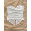 imageSOLY HUX Womens Tube Top Twist Split Hem Strapless Sleeveless Asymmetrical Going Out Crop TopsSolid Apricot