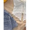 imageSOLY HUX Womens Tube Top Twist Split Hem Strapless Sleeveless Asymmetrical Going Out Crop TopsSolid Apricot